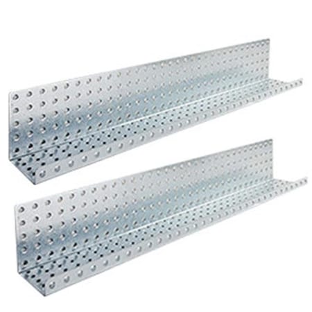 Alligatorboard Alligator Board ALGSHELF3x32GALV 3 in. L x 32 in. W Metal Pegboard Shelves - Pack of 2 ALGSHELF3x32GALV